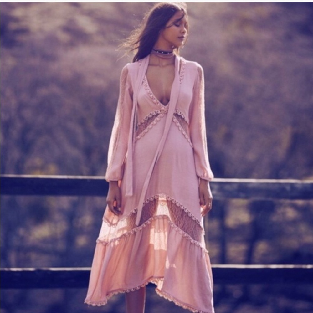 For Love and Lemons Lilou Midi Dress